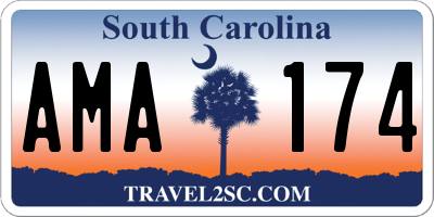 SC license plate AMA174
