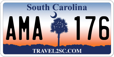 SC license plate AMA176