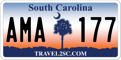 SC license plate AMA177