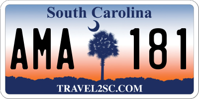 SC license plate AMA181