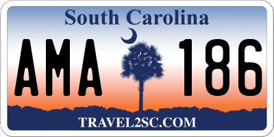 SC license plate AMA186