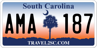 SC license plate AMA187
