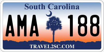 SC license plate AMA188