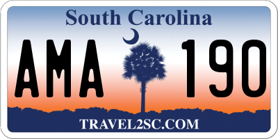 SC license plate AMA190