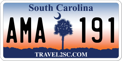 SC license plate AMA191