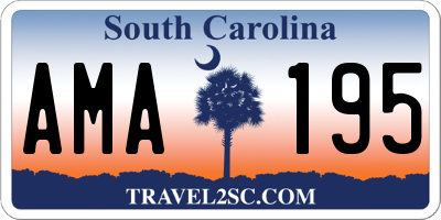 SC license plate AMA195