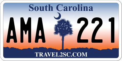 SC license plate AMA221