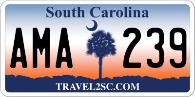 SC license plate AMA239