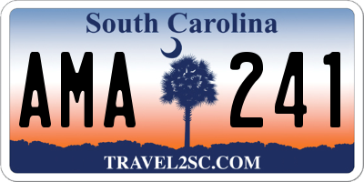 SC license plate AMA241