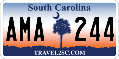 SC license plate AMA244