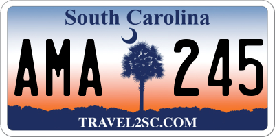 SC license plate AMA245