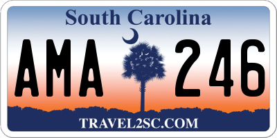 SC license plate AMA246