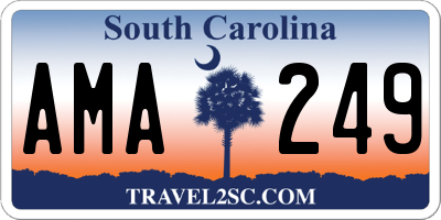 SC license plate AMA249
