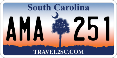 SC license plate AMA251