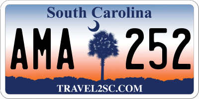 SC license plate AMA252