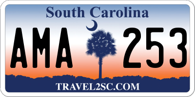 SC license plate AMA253