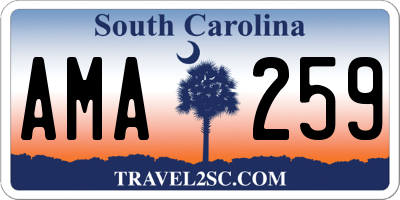 SC license plate AMA259