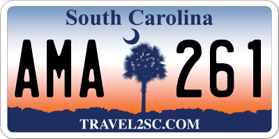 SC license plate AMA261