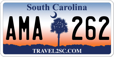 SC license plate AMA262