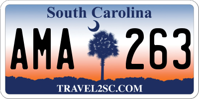 SC license plate AMA263