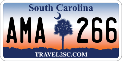 SC license plate AMA266