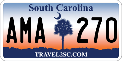 SC license plate AMA270