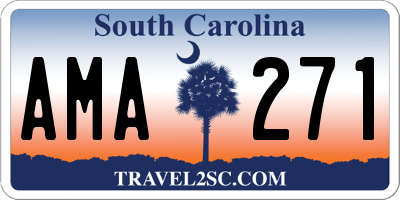 SC license plate AMA271