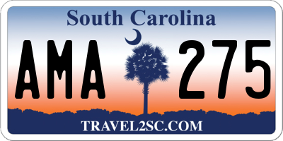 SC license plate AMA275