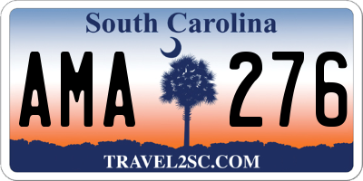 SC license plate AMA276