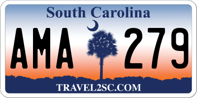 SC license plate AMA279