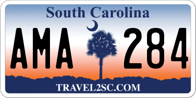 SC license plate AMA284