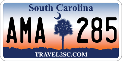 SC license plate AMA285