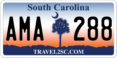 SC license plate AMA288