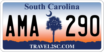 SC license plate AMA290