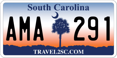 SC license plate AMA291