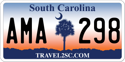 SC license plate AMA298