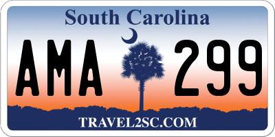 SC license plate AMA299