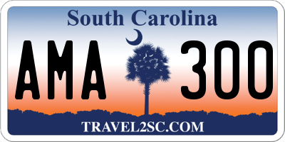 SC license plate AMA300
