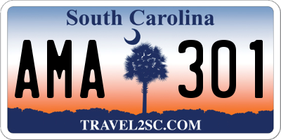 SC license plate AMA301