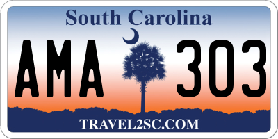 SC license plate AMA303