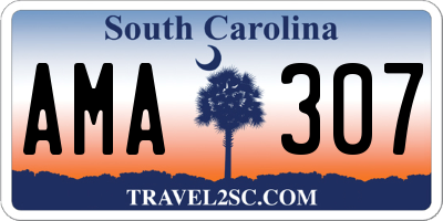 SC license plate AMA307