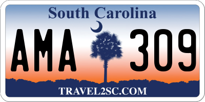 SC license plate AMA309