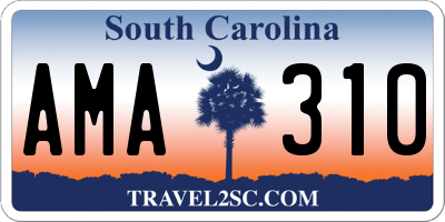 SC license plate AMA310