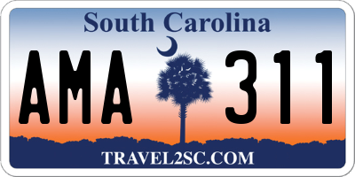 SC license plate AMA311