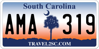 SC license plate AMA319