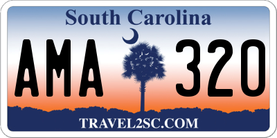 SC license plate AMA320