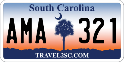 SC license plate AMA321