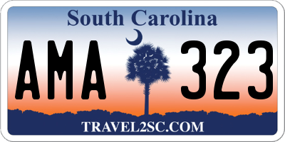 SC license plate AMA323