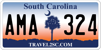 SC license plate AMA324
