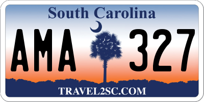 SC license plate AMA327